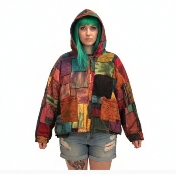Kathmandu Imports Jackets & Blazers - Kathmandu Imports Patchwork Jacket